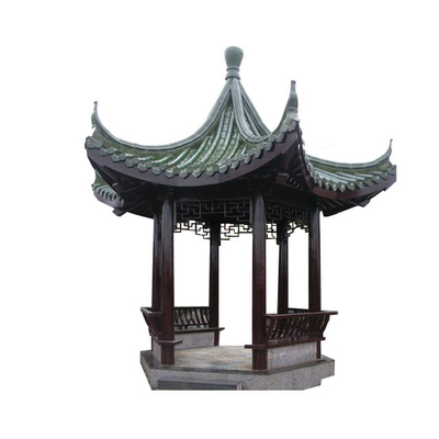 Gazebo di legno del giardino del padiglione cinese esagonale