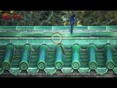 Il tetto cinese personalizzabile verde lustrato piastrella le mattonelle di tetto ceramiche della Cina