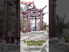 Padiglione cinese della cabina all'aperto del cortile con legno anticorrosivo