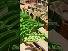 Le mattonelle di tetto cinesi durevoli del tempio hanno lustrato le figure ceramiche Dragon Design delle mattonelle di tetto