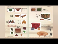 Edifici in stile cinese antico Piastrelle e ornamenti per il padiglione del giardino