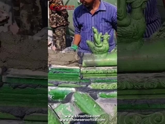 Superficie vetrata Decorazione di piastrelle di tetto cinesi antiche