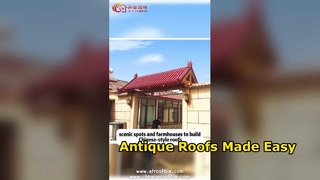 Tegole in polimero in stile cinese antico di facile installazione