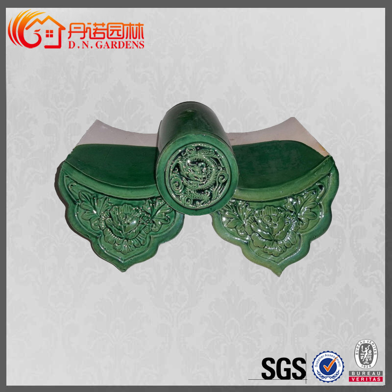 Decorazione Celadon Chinese Temple Roof Tiles Soundproof