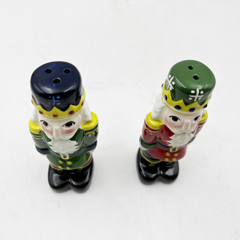 Set natalizio di sale e pepe Novità Ceramica Babbo Natale Shaker Pottini Per Decorazioni Cucine