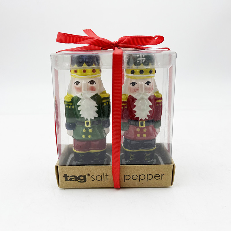 Set natalizio di sale e pepe Novità Ceramica Babbo Natale Shaker Pottini Per Decorazioni Cucine