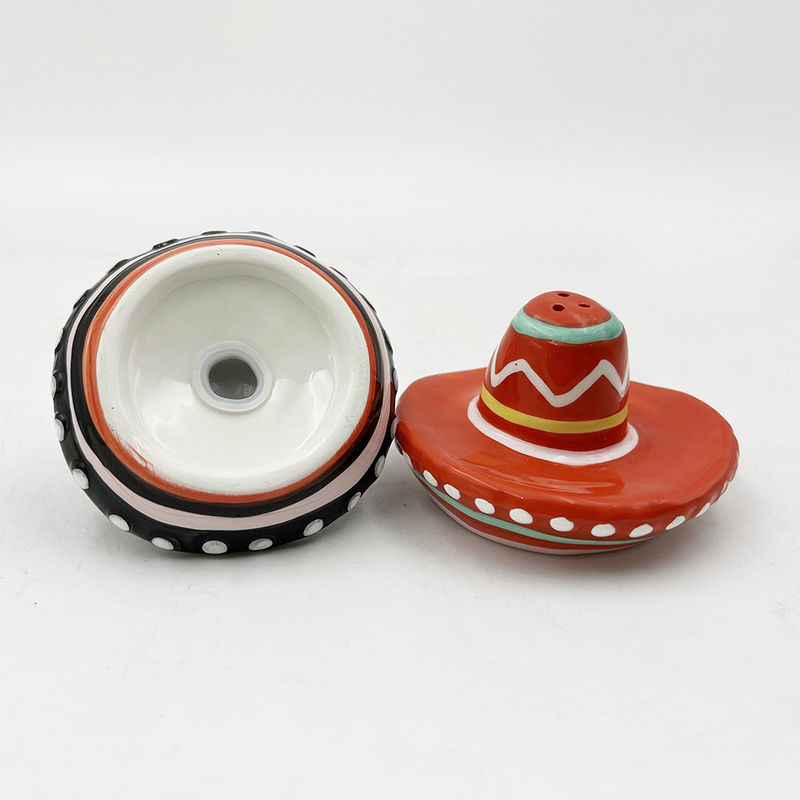 Cappello disegnato a mano in forma di ceramica salino e peperoncino per la decorazione della casa regalo dimensione personalizzabile colore