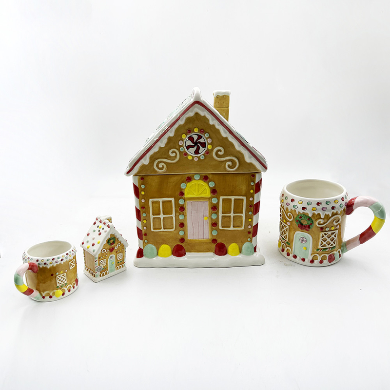 Prodotti di ceramica su misura eccellenti Serie di Natale Caramelle Vaso di deposito Creativo