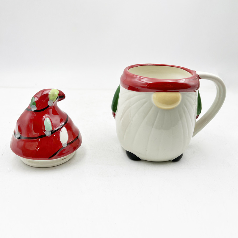 Decorazioni per gnomi a primavera 3D personalizzate Tazze di ceramica natalizia con coperchio