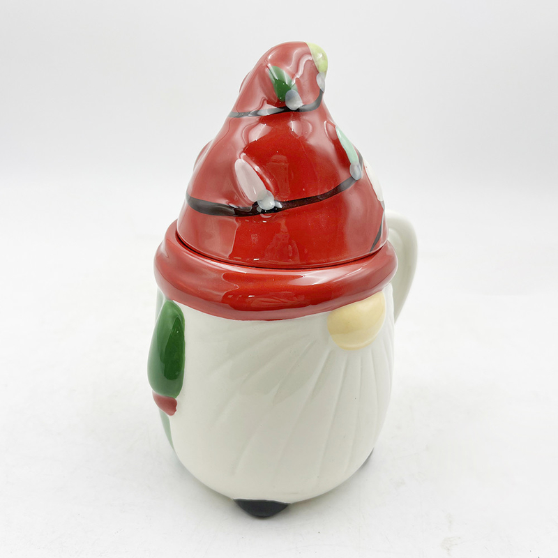 Decorazioni per gnomi a primavera 3D personalizzate Tazze di ceramica natalizia con coperchio