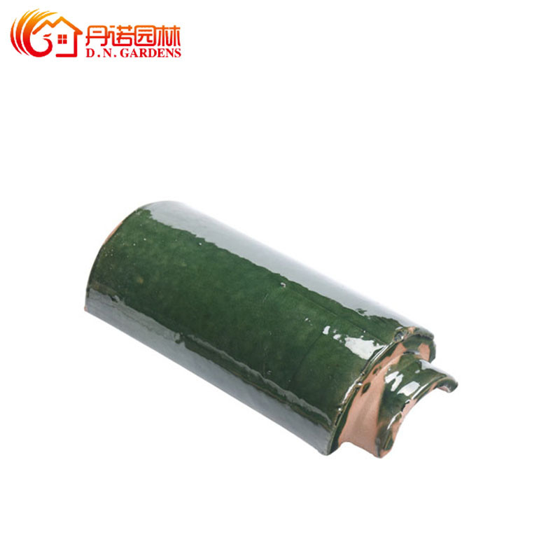 Piastrelle di tetto in ceramica di vetro cinese 180*180mm Vibrante vetro verde a prova di tempo per i tetti della pagoda