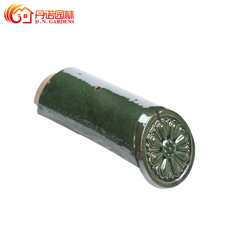 Piastrelle di tetto in ceramica di vetro cinese 180*180mm Vibrante vetro verde a prova di tempo per i tetti della pagoda
