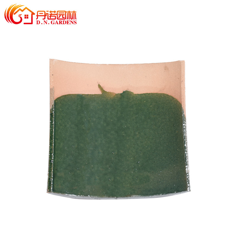 Piastrelle di tetto in ceramica di vetro cinese 180*180mm Vibrante vetro verde a prova di tempo per i tetti della pagoda