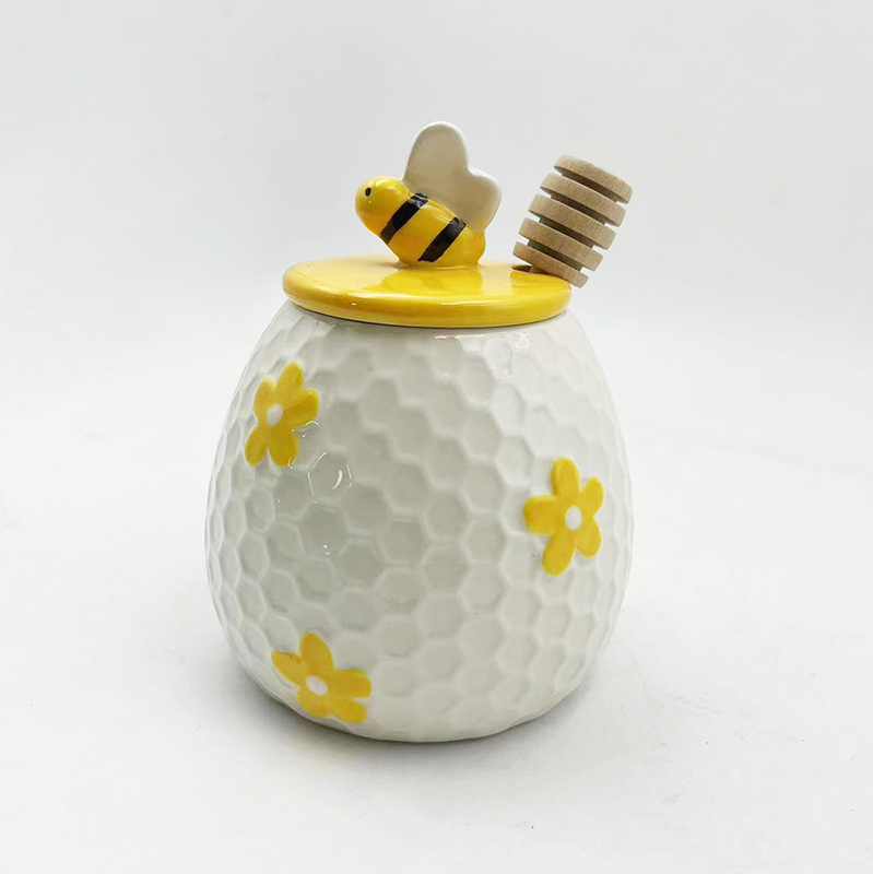 Fabbrica in stile in striscio Bee Design ceramica vaso di miele per la decorazione della cucina domestica
