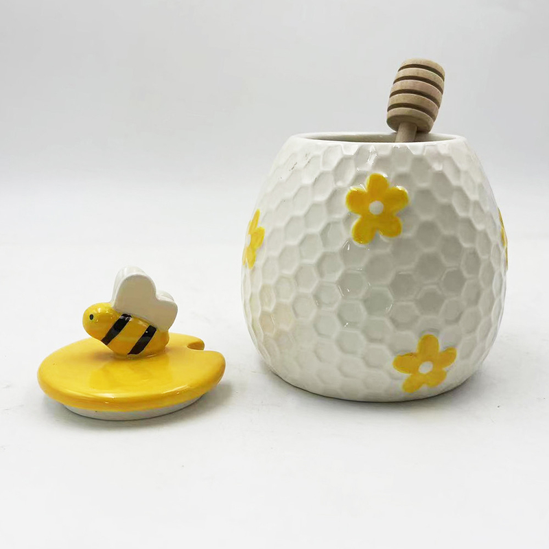 Fabbrica in stile in striscio Bee Design ceramica vaso di miele per la decorazione della cucina domestica