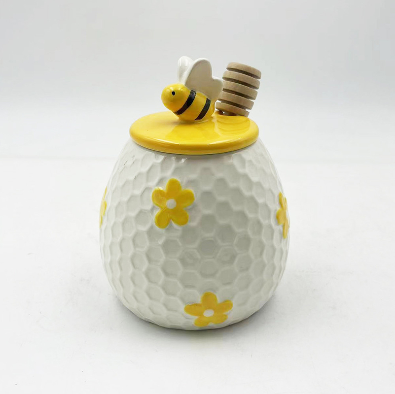 Fabbrica in stile in striscio Bee Design ceramica vaso di miele per la decorazione della cucina domestica