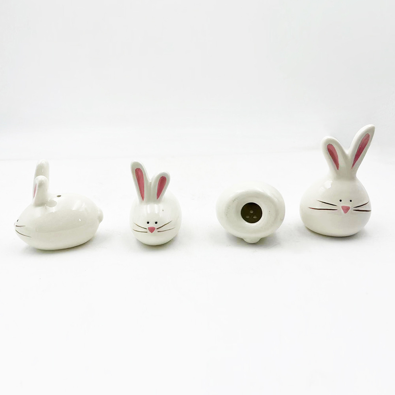 Conigli di porcellana eleganti Conigli di ceramica Figurine di coniglio Decorazione pasquale Regalo per vari scopi