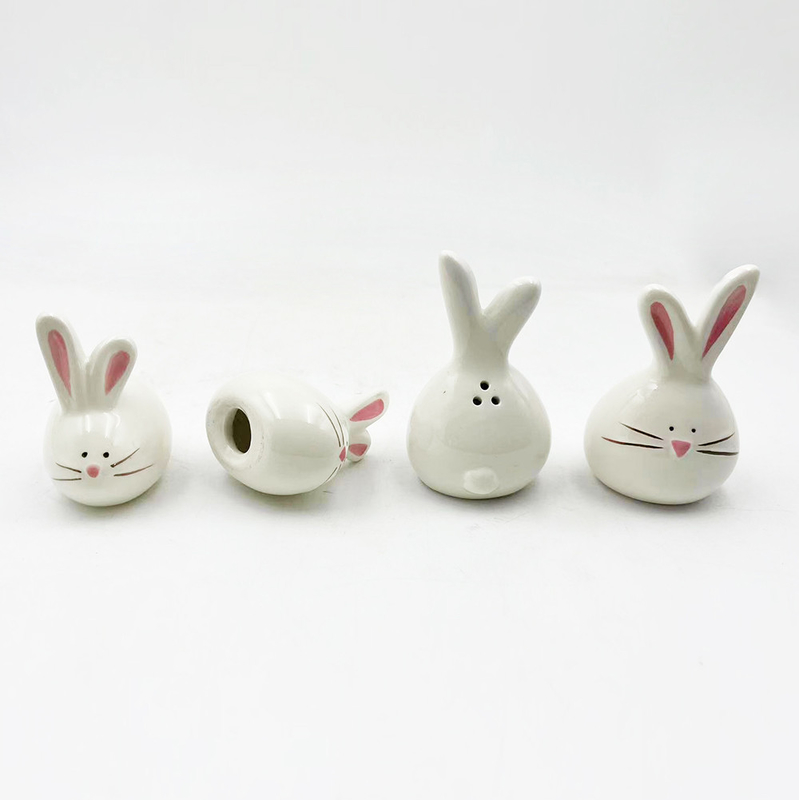 Conigli di porcellana eleganti Conigli di ceramica Figurine di coniglio Decorazione pasquale Regalo per vari scopi