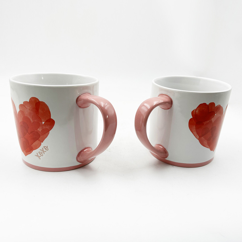 Giorno di San Valentino Cuore Dipinto Prodotti di Artigianato in Ceramica Tazza Coppia Regalo Per Casa E Caffè