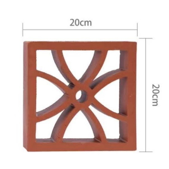 Materiale da costruzione Blocco ventilato per pareti decorative Terracotta