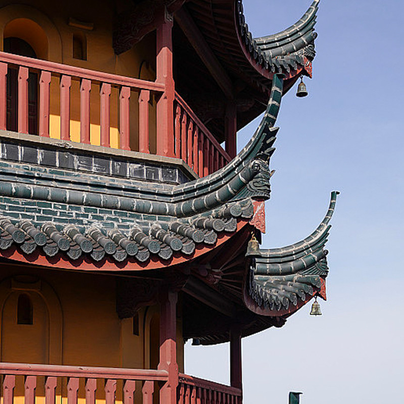 Tempio buddista non vetrato Chinese Grey Clay Roof Tile Eco Friendly Long Lasting Per l'architettura classica