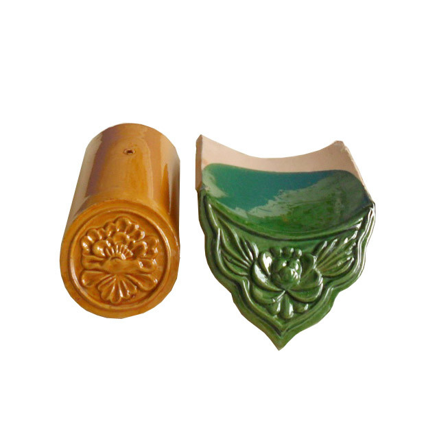 Piastrelle di tetto vetrate cinesi 18x18cm stupefacente vetrata ceramica durevole per il tetto del padiglione Architettura cinese