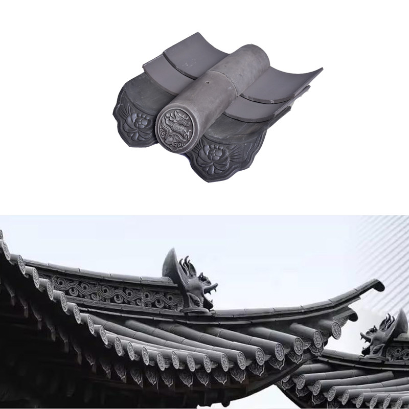 Naturalmente resistenti Decorative Cina argilla tetto piastrelle angolo tetto croce piastrelle tetto