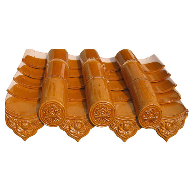 Tetti di piastrelle di ceramica tradizionali cinesi a doppia ombra per magazzini Alberghi Templi Ville Isolamento termico spessore 10 mm