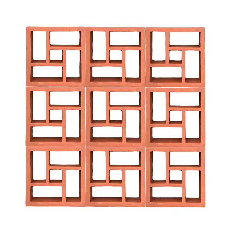 Blocchi di brice per la decorazione delle pareti Modello geometrico Terracotta argilla Ventilazione