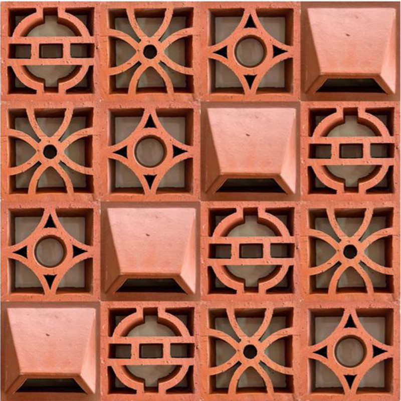 Blocco di fiori di brice Materiali da costruzione di alta qualità mattoni di argilla rossa mattoni da costruzione consegna rapida