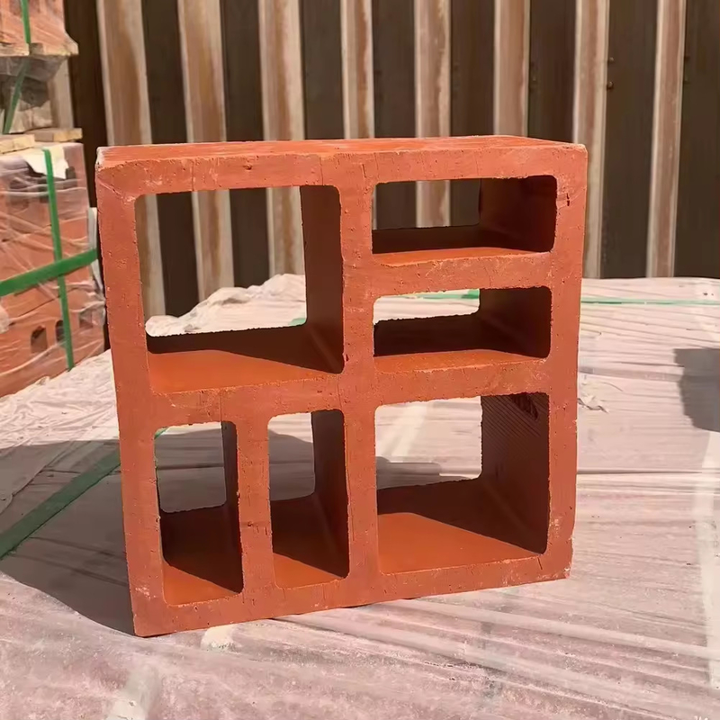 Recinzione mattoni di terracotta rosso Decorativo parete vuoto piastrella argilla brice blocco argilla Ventilazione