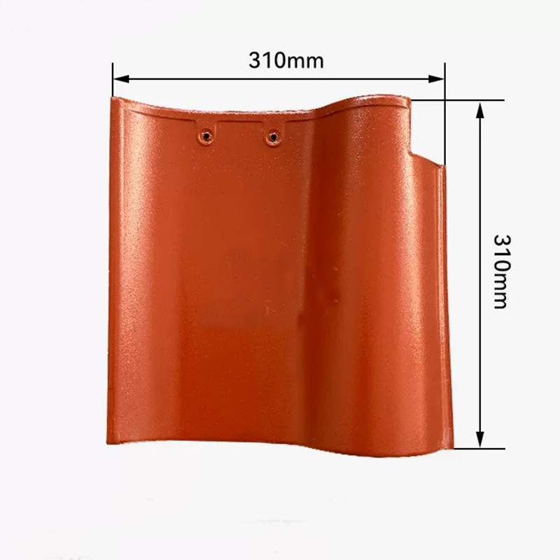 Terracotta in ceramica spagnola in forma di S in argilla rossa resistente in stile mediterraneo ideale per progetti di coperture residenziali