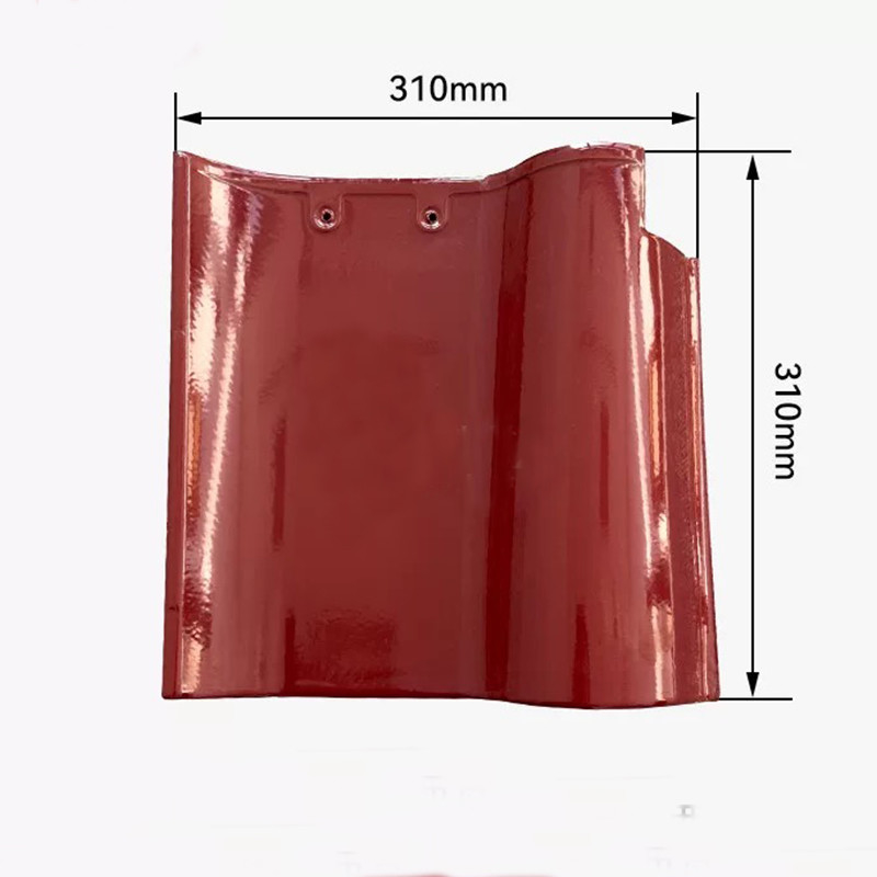 Premium S-Curve Spanish Roof Tile Classic Rosso Ceramica di alta qualità Design resistente alle intemperie Perfetto per la casa tradizionale