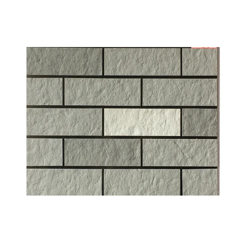 Classic Brown Brick Look Flessibile Pietra morbida Piastrella da parete per la decorazione di pareti esterne scolastiche 3mm Pietra MCM ignifuga sottile