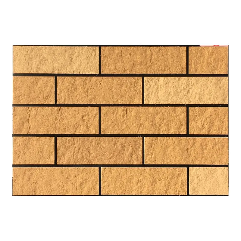 Classic Brown Brick Look Flessibile Pietra morbida Piastrella da parete per la decorazione di pareti esterne scolastiche 3mm Pietra MCM ignifuga sottile