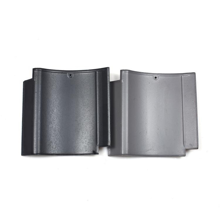 Piastrelle di tetto in ceramica in stile giapponese 310*310 Grigio fumeggiante per edifici d'epoca