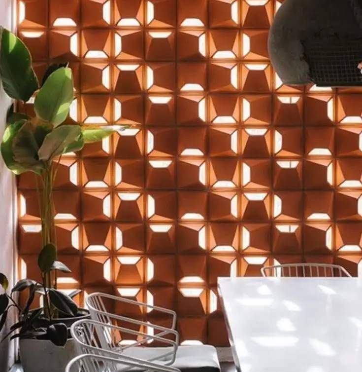 Hotel esterno Clinker mattoni ceramici per pareti schermo decorativo in terracotta blocchi di brezza