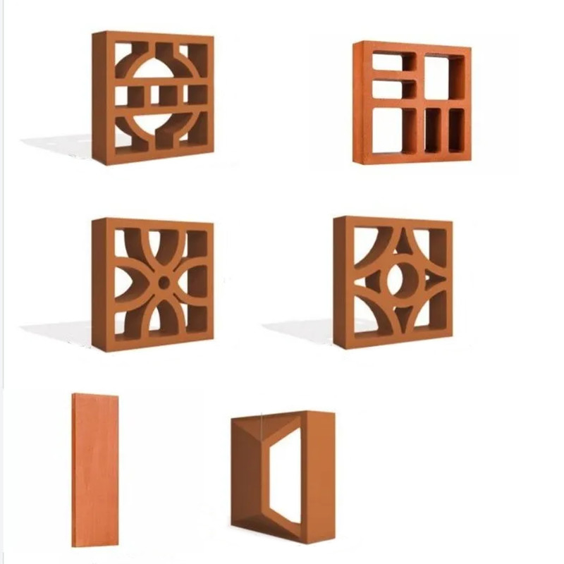 Decorazione interna esteriore Blocco di brezza Piastrelle in ceramica Artiglieria Rossa mattoni di parete cavi