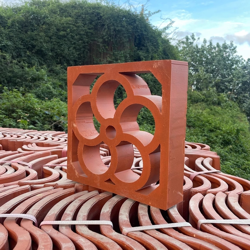 Terracotta Jali Breeze Block Piastrelle decorative per pareti esterne