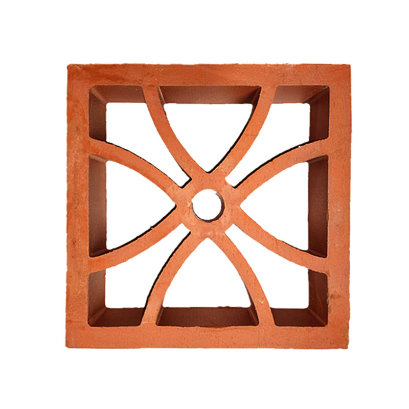 800 Centigradi Isolamento termico Terracotta rossa vista di vento blocco di costruzione di argilla per il muro esterno decorativo moderno vista