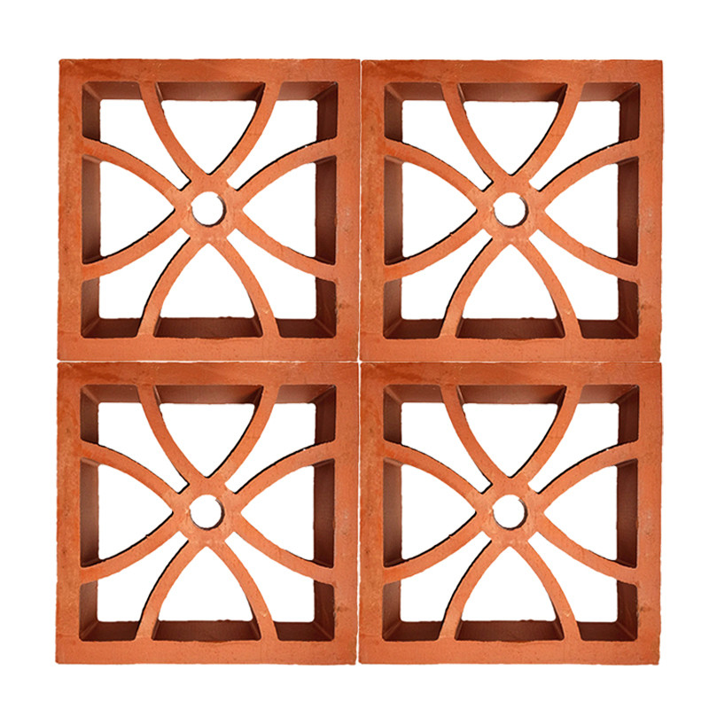 800 Centigradi Isolamento termico Terracotta rossa vista di vento blocco di costruzione di argilla per il muro esterno decorativo moderno vista