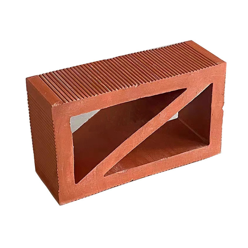 Terracotta Intagli di mattoni di argilla rossa e vuota Rectangular Decorative Blocks For Garden Wall Isolamento termico 800 Centigrade Affordable