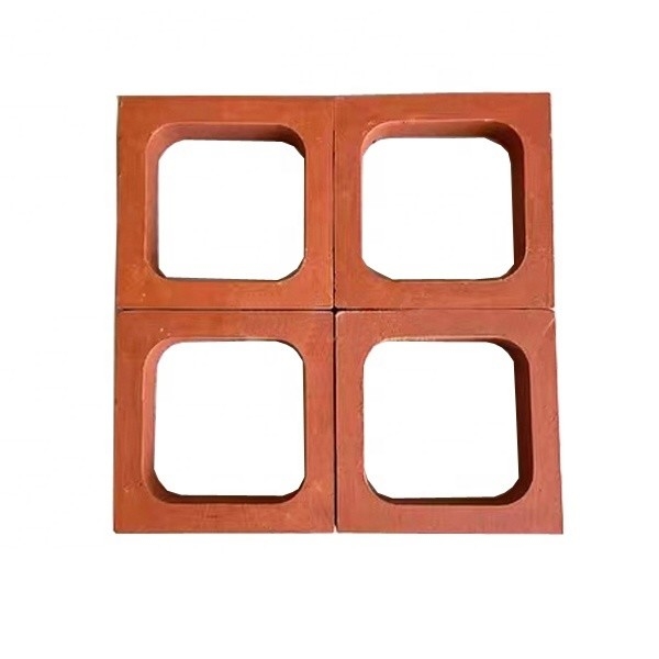 Terracotta Parete Breeze Blocks Isolamento termico 800 Centigradi mattoni rossi Materiale di decorazione di edifici scolastici