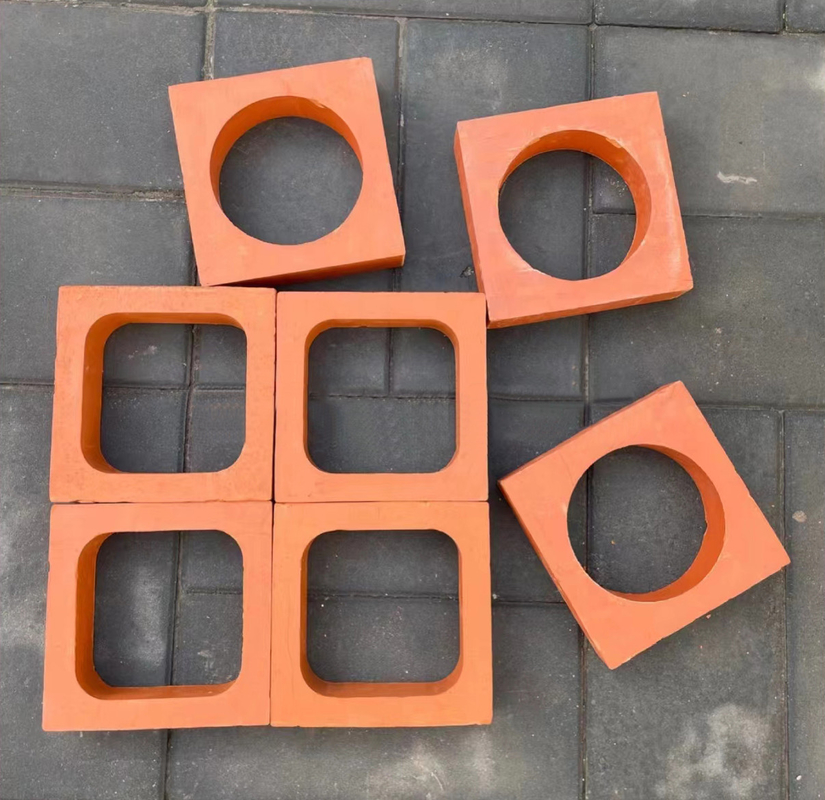 Terracotta Parete Breeze Blocks Isolamento termico 800 Centigradi mattoni rossi Materiale di decorazione di edifici scolastici