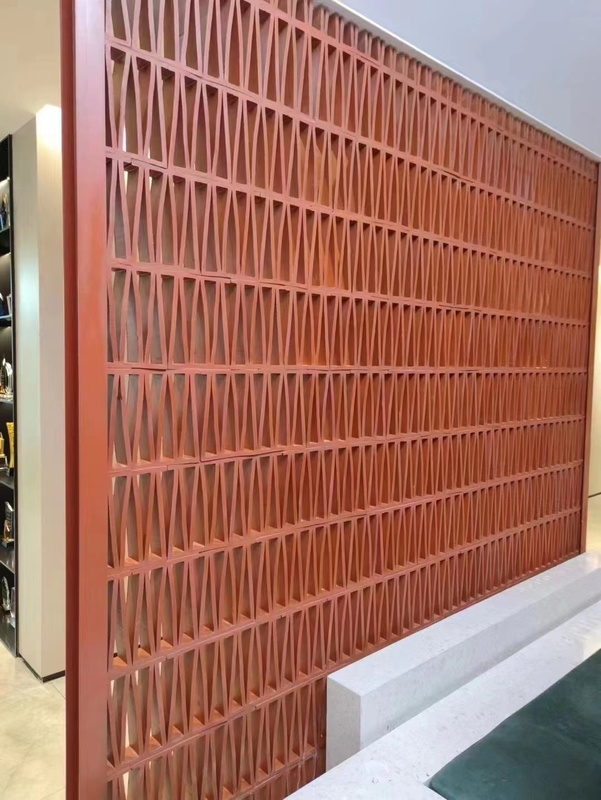 Terracotta Breeze Block Mold M Shape Wall Panel Interni Decorativi Bricks per il fuoco per esterni Perforato Decorazione Design
