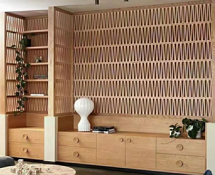 Matt Superficie Sinterizzata Tecnica Decorativa Blocchi di muro di mattoni per la ventilazione in caffè e ristorante cinese Interior Design