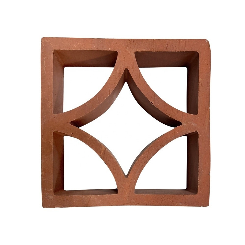 7% di assorbimento Terracotta Fassata pannello Breezeway Piastrella in design classico per Decorazione giardino Decorazione in mattoni