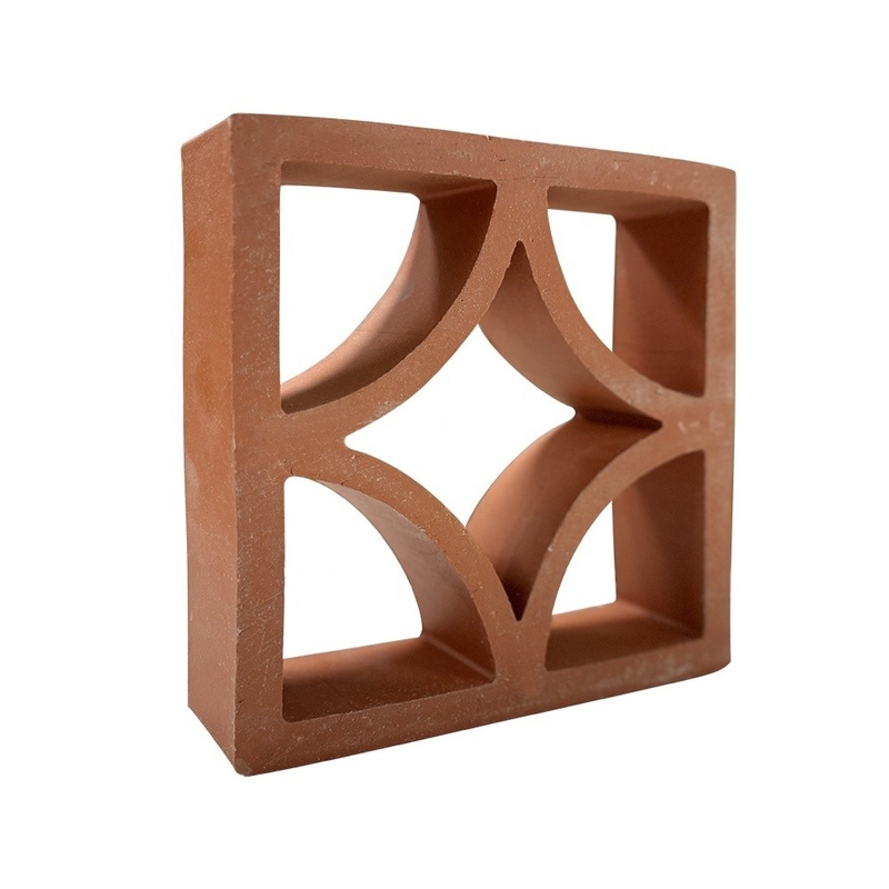 7% di assorbimento Terracotta Fassata pannello Breezeway Piastrella in design classico per Decorazione giardino Decorazione in mattoni