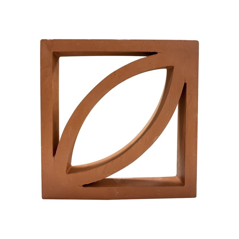 7% di assorbimento Terracotta Fassata pannello Breezeway Piastrella in design classico per Decorazione giardino Decorazione in mattoni