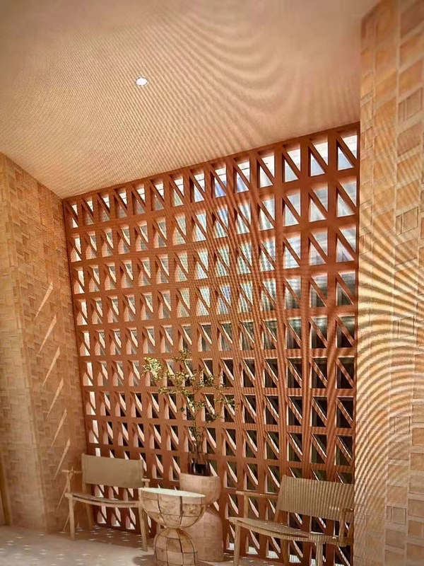 Blocchi di muro esterno di cemento mattoni solari decorativi mattoni artificiali cavi